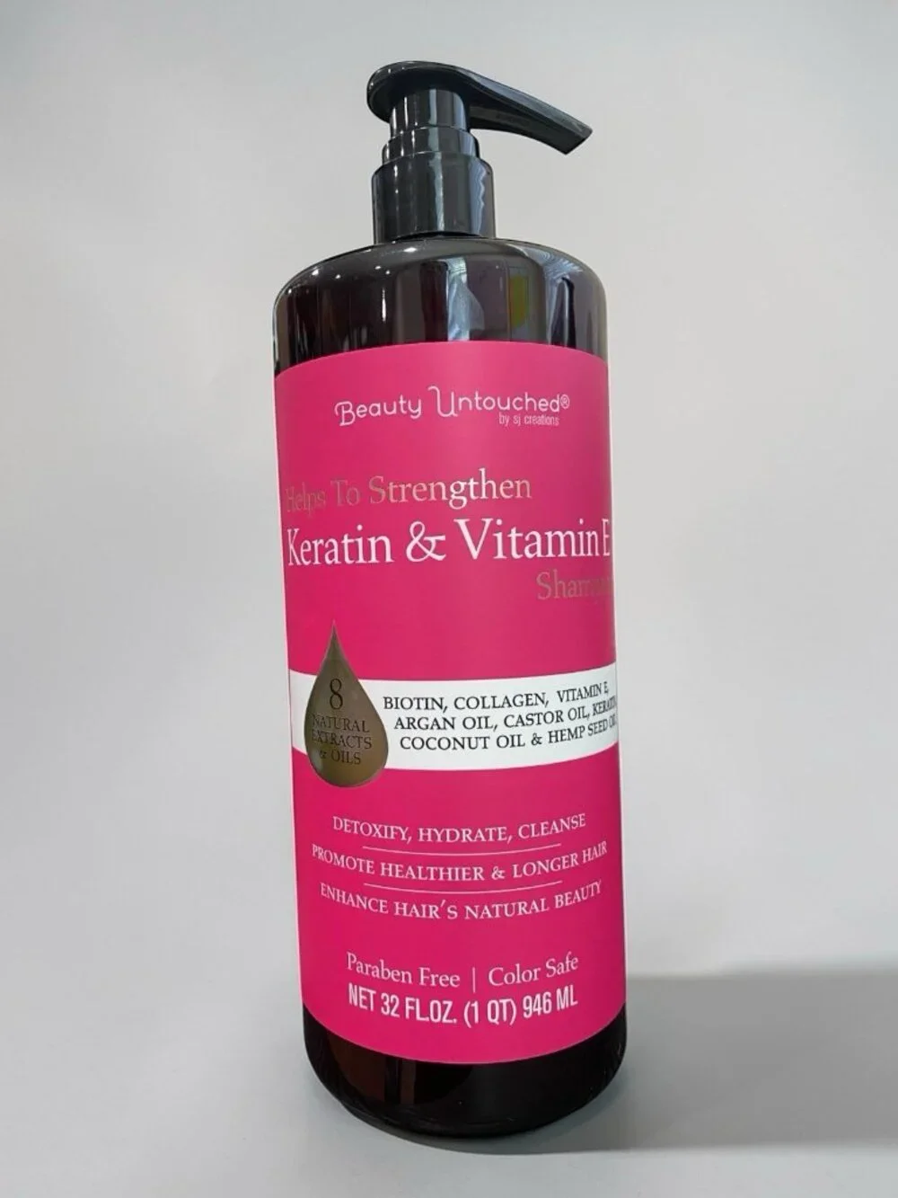 Beauty Untouched Keratin & Vitamin E 32oz Shampoo & Conditioner Set